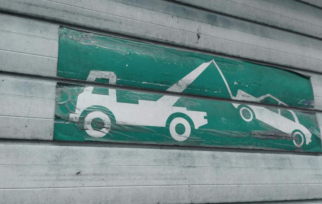 No-parking tow-away zone sign in Vancouver